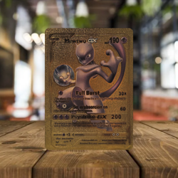 Mewtwo GX Pokemon Gold Metal Card Gift / Display - Image 1