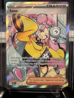 Iono Pokemon TCG Paldea Evolved Holo Ultra Rare Full Art Card 254/193 - Image 1