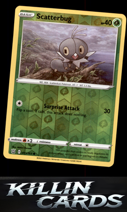 Reverse Holofoil Scatterbug 011/163 Pokemon Common SWSH05: Battle Styles Card NM - Image 1