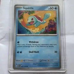 Pokemon TCG Scarlet & Violet Squirtle Card 007/165 Regular Common - Image 1