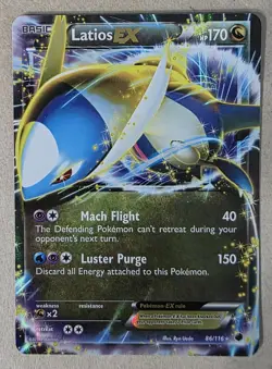 Pokemon TCG Latios EX HP Plasma Freeze 86/116 Holo Rare Card - Image 1