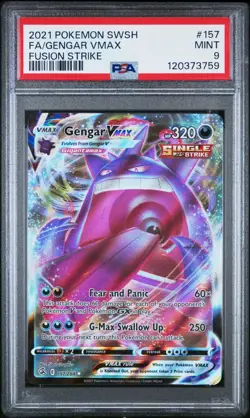 2021 POKEMON GENGAR #157 VMAX SWSH FUSION STRIKE POKEMON PSA 9 - Image 1
