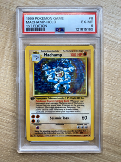 Base Set Machamp 1st Edition Pokemon Card Holo Rare 8/102 - Image 1