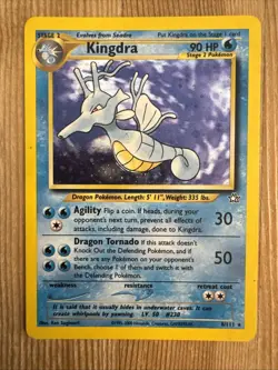 Kingdra - 8/111 - Pokemon Neo Genesis Unlimited Holo Rare Card WOTC MP - Image 1