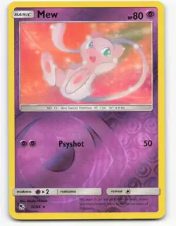 Pokemon TCG - Mew 32/68 Reverse Holo Rare Hidden Fates NM/M - Image 1