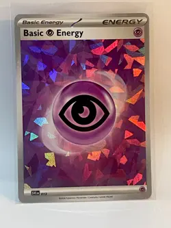 Pokemon Stellar Crown SVE-013 Basic Psychic Energy Cracked Ice Holofoil N/MINT+ - Image 1