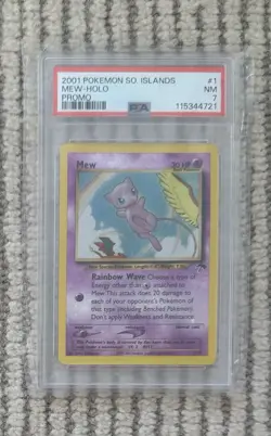 2001 POKEMON SOUTHERN ISLANDS PROMO #1 MEW - HOLO PSA 7 - Image 3