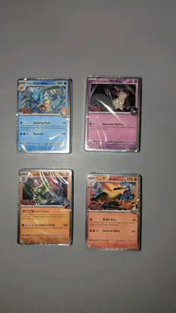 Pokemon TCG Destined Rivals Staff Prerelease Promos Full Set of 4 sealed - Image 1