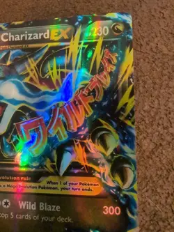 Mega Charizard EX (X) Pokemon trading card from the XY Flashfire series. - Image 3