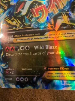 Mega Charizard EX (X) Pokemon trading card from the XY Flashfire series. - Image 5
