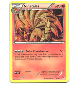 Pokemon 2013 Near Mint NM Ninetales 21/113 Legendary Treasures Rare Card - Image 1