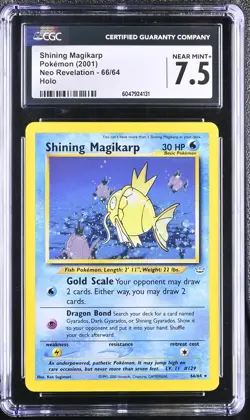 CGC 7.5 Shining Magikarp 2001 Neo Revelation 66/64 Holo Pokemon Card - Image 1