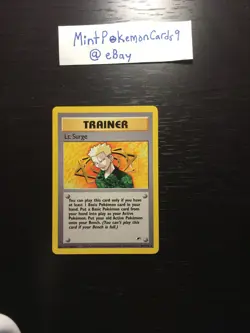 Lt. Surge - 101/132 - Non Holo Rare - Gym Heroes Pokemon Card - Near Mint - Image 1
