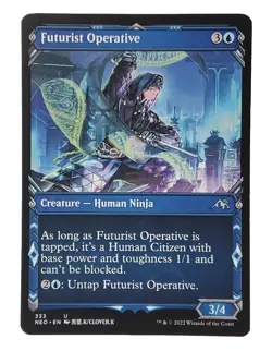 MTG Magic The Gathering Card Futurist Operative Creature Human Ninja Blue Kamiga - Image 1