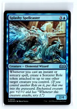 FOIL Splashy Spellcaster Wilds of Eldraine - MTG Magic the Gathering Card - Image 1