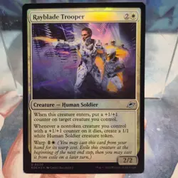 FOIL U 0030 Rayblade Trooper Human Uncommon Edge of Eternities MTG Card - Image 1