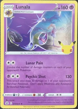 Lunala 015/025 Celebrations Holo - Pokemon Card - Image 1