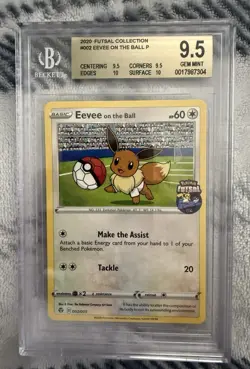 2020 Pokemon Futsal Promo Card #002 Eevee On The Ball BGS 9.5 GEM MINT - Image 1