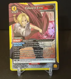 Edward Elric SR Holo Fullmetal Alchemist Union Arena Card+Extra - Image 1