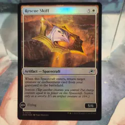 FOIL U 0032 Rescue Skiff Spacecraft Uncommon Edge of Eternities MTG Card - Image 1