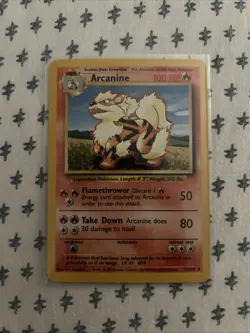 Pokemon TCG Arcanine Card 23/102 Uncommon, Base Set - Image 1