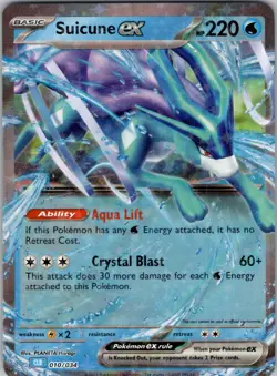 Suicune ex Classic Collection Trading Card Game Classic 010/034 NM - Image 1
