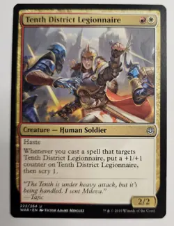 MTG Magic The Gathering Card Tenth District Legionnaire Creature Human Soldier - Image 1