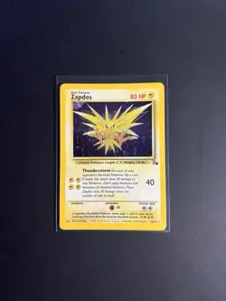 Zapdos 15/62 - Fossil Set - Rare Holo - Vintage WOTC Pokemon Card - MP! 15/62 - Image 1