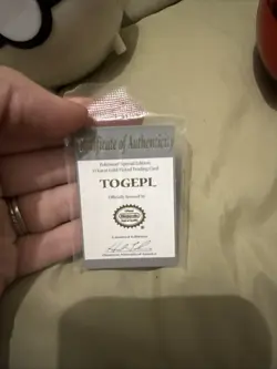 Togepi 1999 Burger King 23k Gold Pokemon Trading Card with PokeBall & COA - Image 4