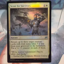 FOIL U 0033 Scout for Survivors Sorcery Uncommon Edge of Eternities MTG Card - Image 1