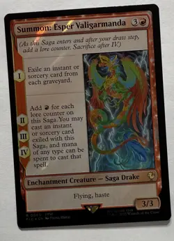 1x Summon: Esper Valigarmanda, Surge Foil, Final Fantasy, Magic MTG NM - Image 1