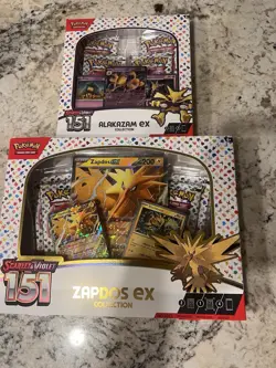 🔥🔥Pokemon TCG Scarlet and Violet 151 Zapdos ex & Alakazam ex Collection 2🔥🔥 - Image 1