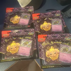 💥 Pokemon Paldean Fates Tech Sticker Collection Display 12 Blister (36 Packs) - Image 5