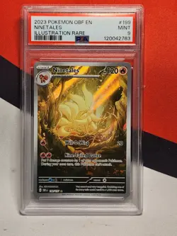 Pokemon Ninetales 199/197 IR Obsidian Flames #199 Rare Holo MINT PSA 9 - Image 1