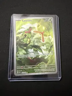 Caterpie 172/165 Pokemon Scarlet and Violet 151 Full Art Illustration Rare NM - Image 4