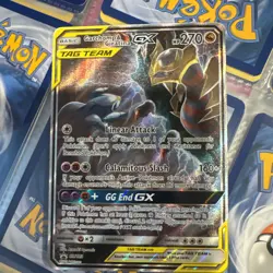 Pokemon TCG Sun & Moon Garchomp & Giratina GX Black Star SM193 See Pics - Image 1