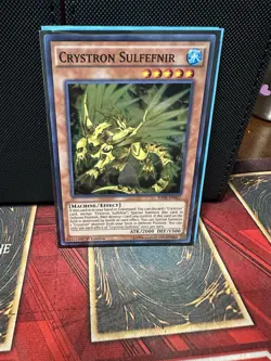 YUGIOH TCG CRYSTRON SULFEFNIR RATE-EN021 SUPER 1ST EDITION LP 3 Available - Image 1
