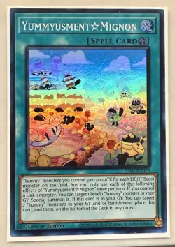 Yugioh! - Yummyusment☆Mignon - JUSH-EN023 - Super Rare - 1'st Ed. NM - Image 1