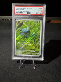 2023 Pokemon Bulbasaur Illustration Rare Card PSA 9 Mint 166/165 - Image 2