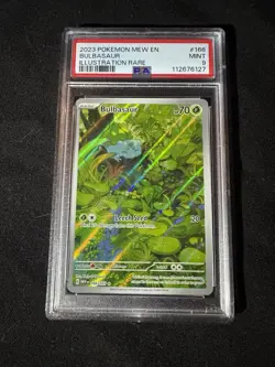 2023 Pokemon Bulbasaur Illustration Rare Card PSA 9 Mint 166/165 - Image 4