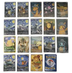Pokemon Van Gogh CUSTOM Eighteen 18 Trading Card Bundle - Fan art - Full Set - Image 1