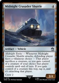 Midnight Crusader Shuttle -Foil Near Mint MTG Universes Beyond: Doctor Who - Image 1