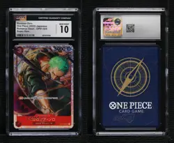 2022 One Piece Card Game: Romance Dawn OP01 Japanese Roronoa Zoro CGC 10 0x1m - Image 3