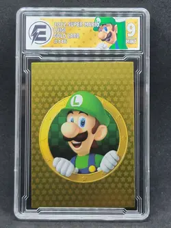 2022 Panini Super Mario Luigi Golden Card #146 EGC 9 - Image 1