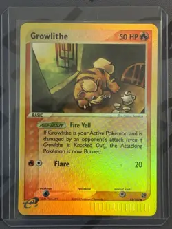 Pokemon TCG - Growlithe #65/100 Reverse Holo - Lightly Played See Pics - Vintage - Image 1