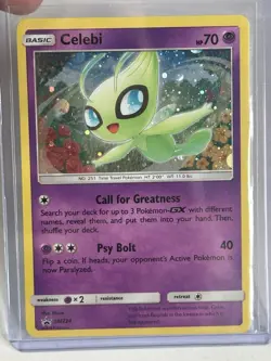 Celebi SM224 - Cosmos Holo Black Star Promo - S&M Cosmic Eclipse - Pokemon TCG - Image 1
