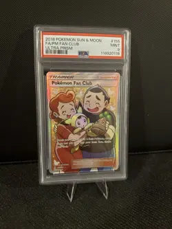 Pokemon Fan Club (Full Art) 155/156 Sun & Moon Ultra Prism Holo PSA 9 Mint - Image 1
