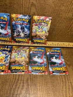 9 Pokemon TCG: Surging Sparks Booster Packs (Random Artwork, Lot of 9) - Image 5