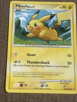 Pikachu 120/147 Pokemon Card Platinum Supreme Victors Lightly Played LP - Image 2