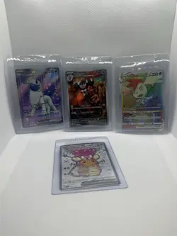 Lot Of 10 NM Pokemon Card Mix With Card Protectors Pikachu,Gyarados,Erika,Mew ++ - Image 3